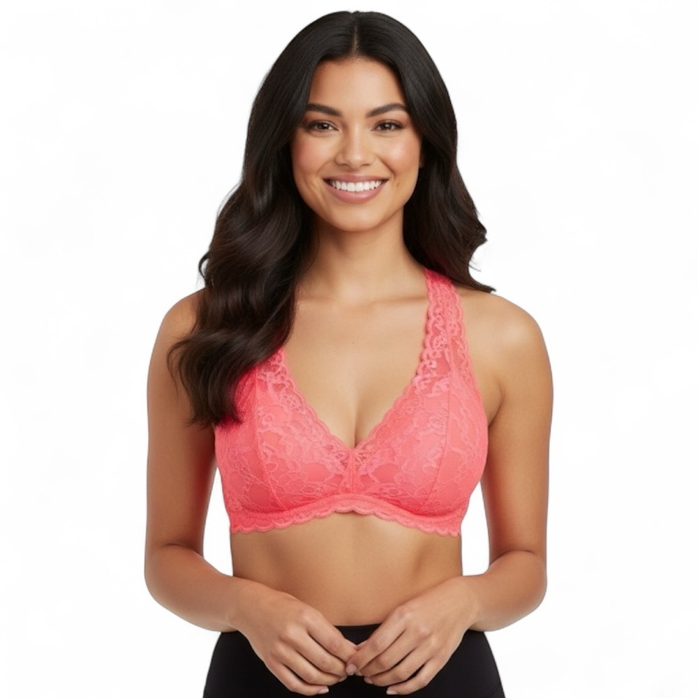 Victoria’s Secret Size S Neon Pink Lace Bra